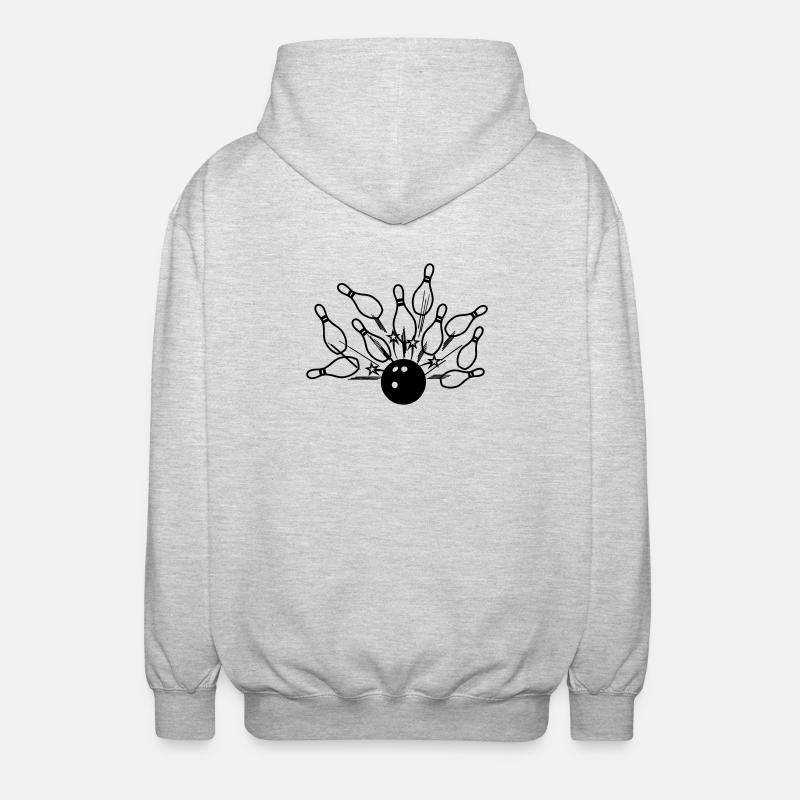 Frappe de bowling - Veste à capuche unisexe - gris clair chiné