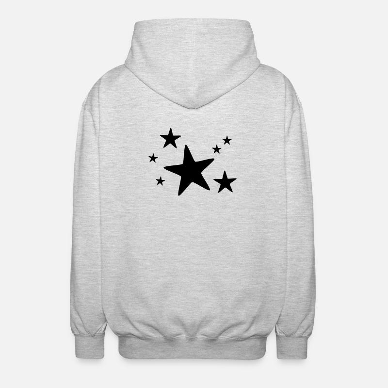 Sternengruppe einfarbig - Unisex Kapuzenjacke - Hellgrau meliert