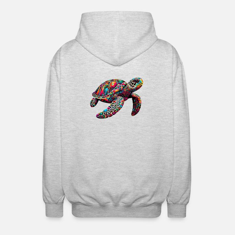 Tortue - Veste à capuche unisexe - gris clair chiné