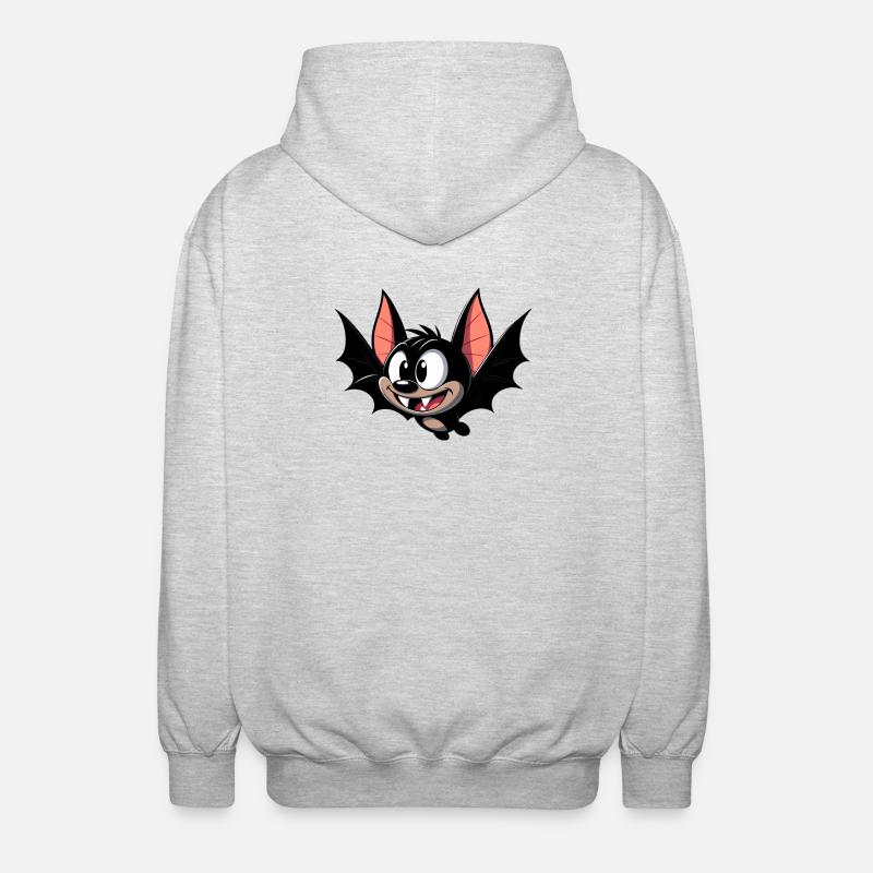 Fledermaus - Unisex Kapuzenjacke - Hellgrau meliert