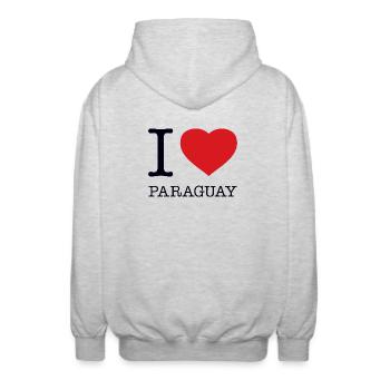 J’ADORE PARAGUAY - Veste à capuche unisexe - gris clair chiné - Dos - AI Model Male 185 light (185cm)