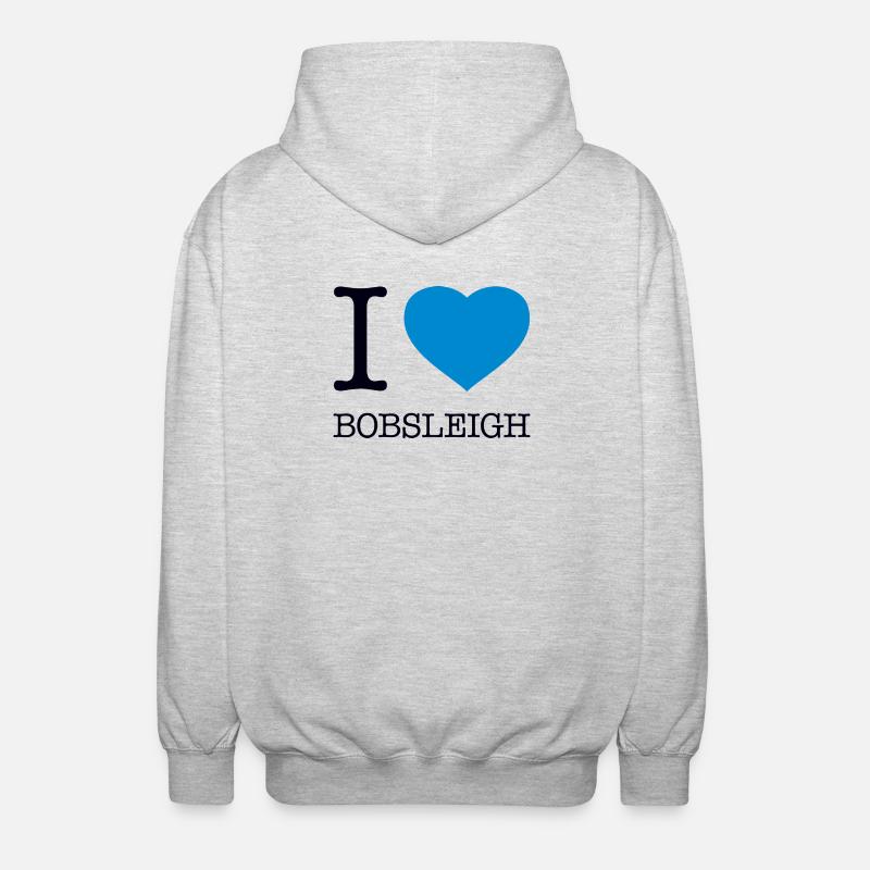 J’ADORE LE BOBSLEIGH Bobfahren - Veste à capuche unisexe - gris clair chiné