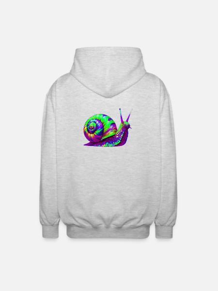 Escargot - Veste à capuche unisexe - gris clair chiné