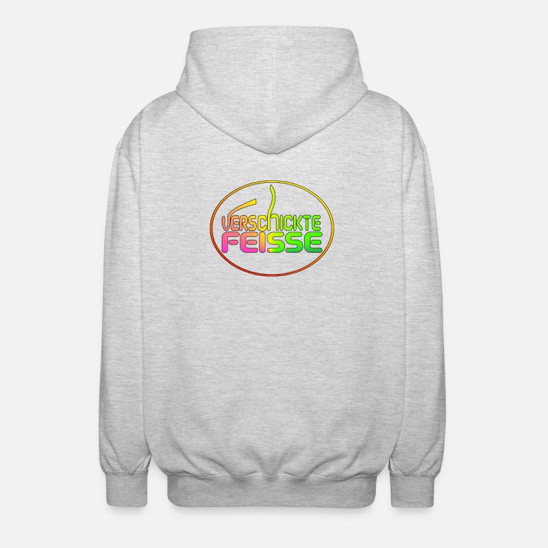 Verschickte Feisse - Unisex Kapuzenjacke - Hellgrau meliert