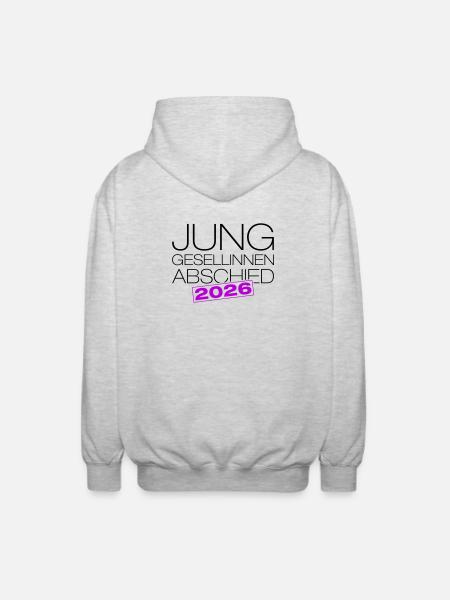 Junggesellenabschied 2026 Jga - Unisex Kapuzenjacke - Hellgrau meliert