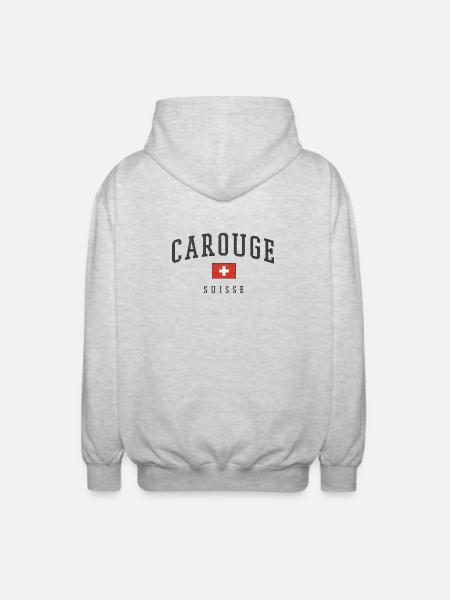 Carouge – Swiss flair from Geneva - Unisex Hooded Jacket - light heather grey