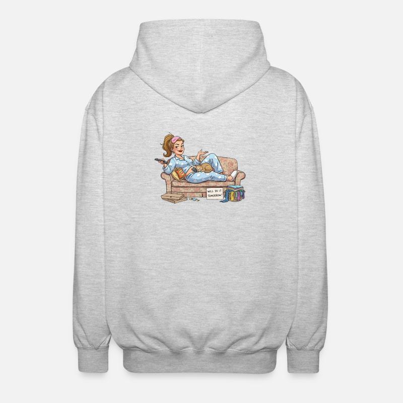 Will do it tomorrow - Unisex Hooded Jacket - light heather grey