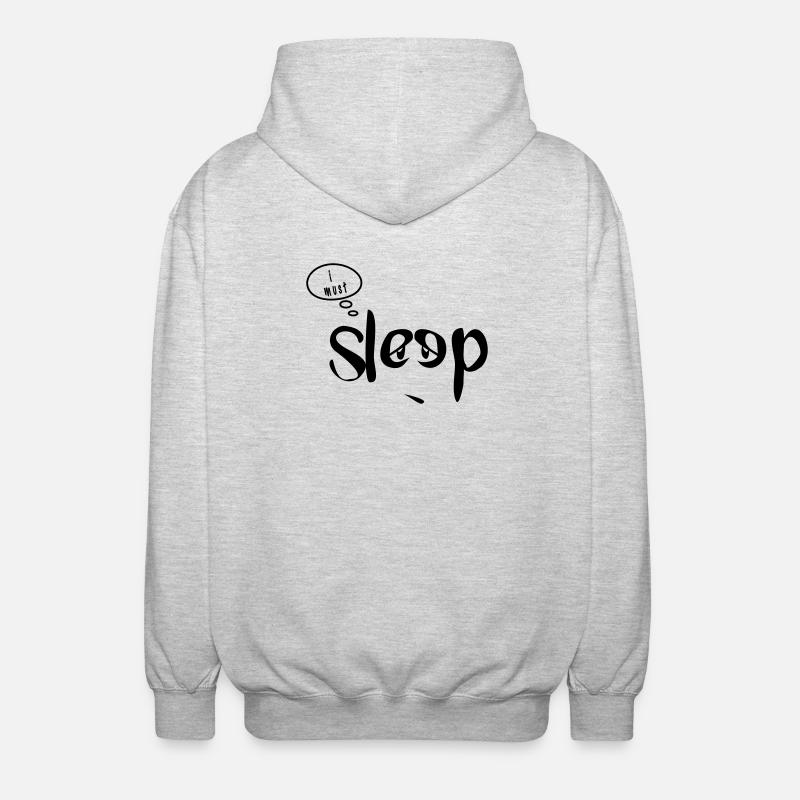 J’ai tellement sommeil - Veste à capuche unisexe - gris clair chiné