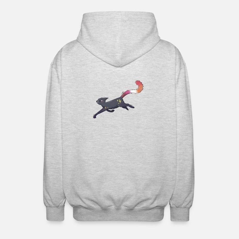 Cute cat lesbian pride - Unisex Hooded Jacket - light heather grey