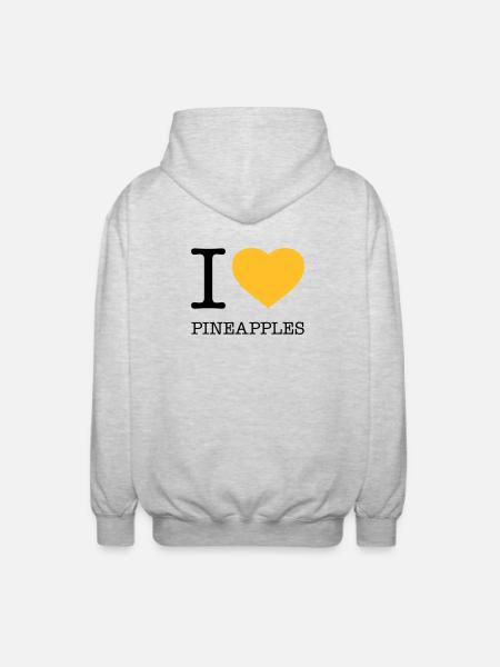 J’AIME LES ANANAS Ananas - Veste à capuche unisexe - gris clair chiné