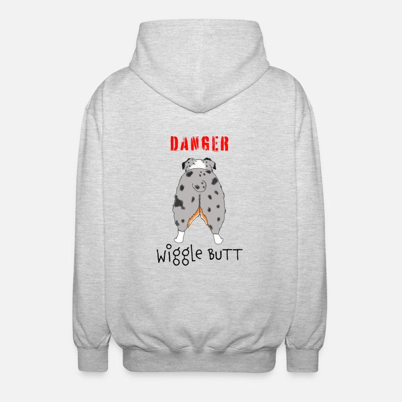 Aussie Danger Wiggle Butt - Veste à capuche unisexe - gris clair chiné