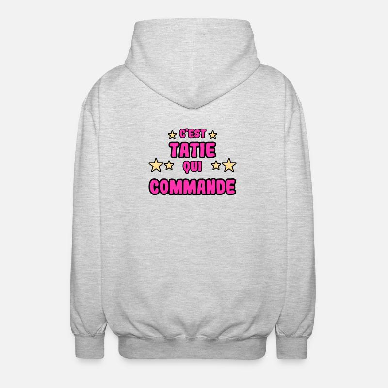 C'est tatie qui commande - Veste à capuche unisexe - gris clair chiné