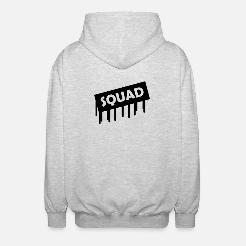 squad - Unisex Kapuzenjacke - Hellgrau meliert