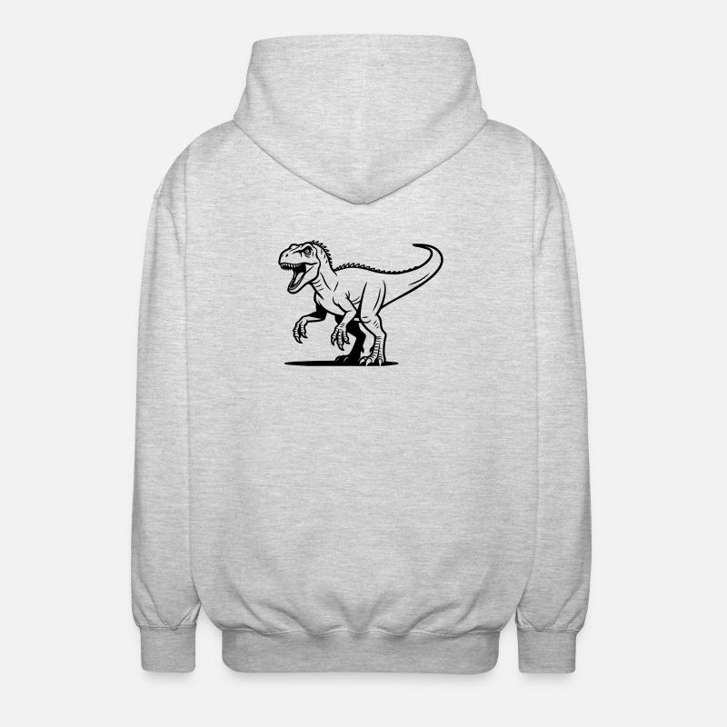 Greifvogel - Unisex Kapuzenjacke - Hellgrau meliert