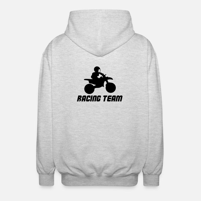 Équipe de course - Veste à capuche unisexe - gris clair chiné