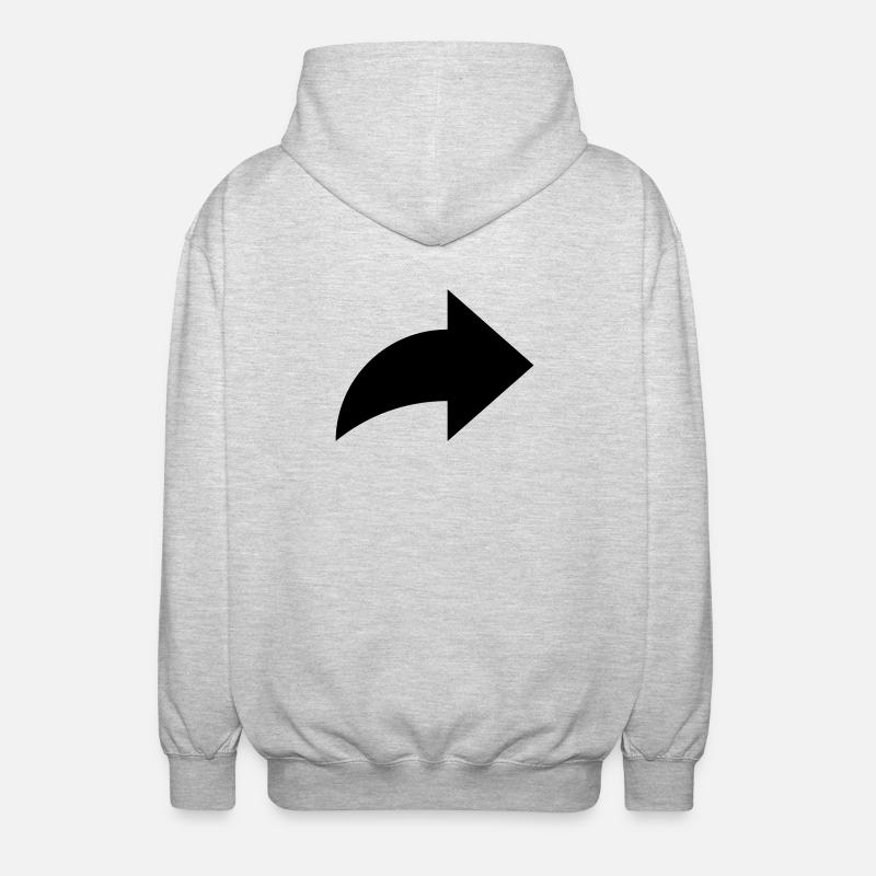 Pfeil, share - Unisex Kapuzenjacke - Hellgrau meliert