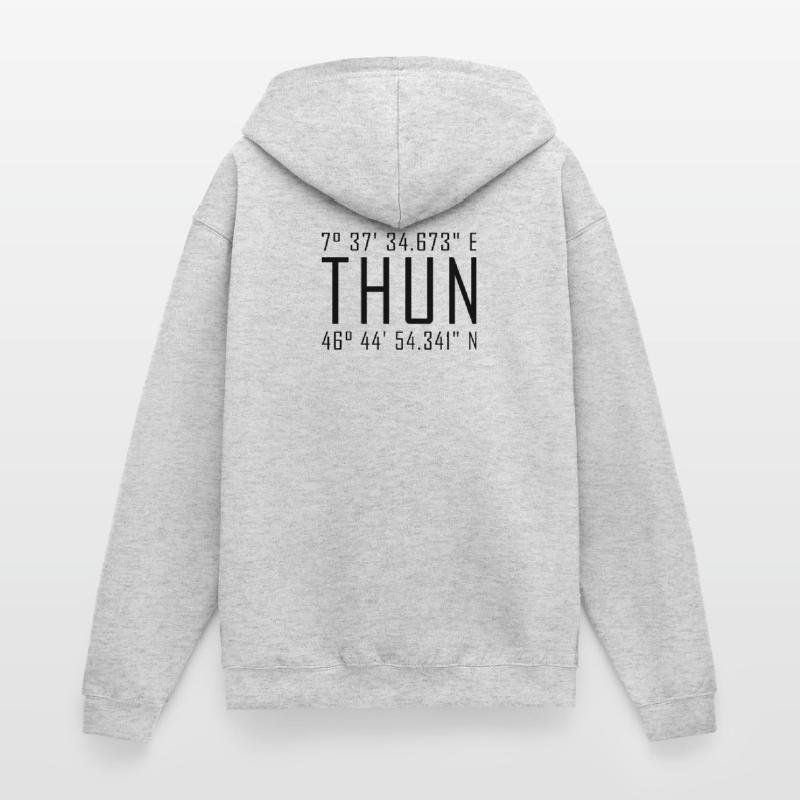 Thun Coordinates – Typography with Local Reference Besch Unisex Hooded Jacket