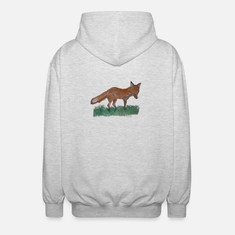Ich bin nur ein Fuchs - Unisex Kapuzenjacke - Hellgrau meliert