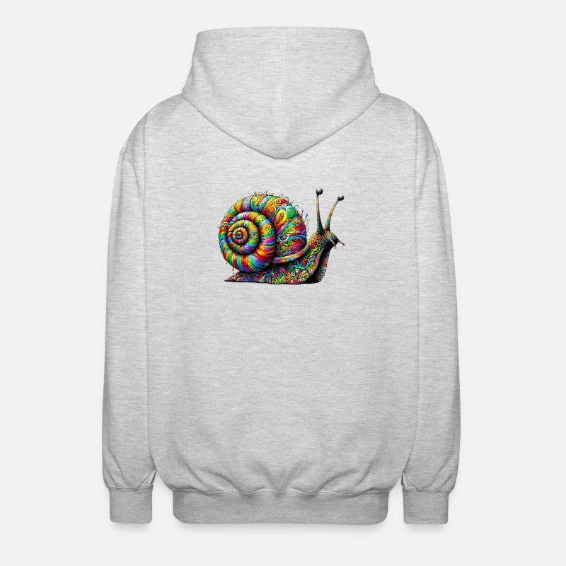 Escargot - Veste à capuche unisexe - gris clair chiné