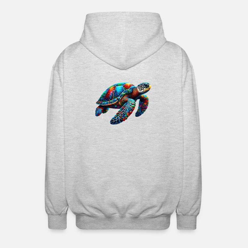 Tortue - Veste à capuche unisexe - gris clair chiné