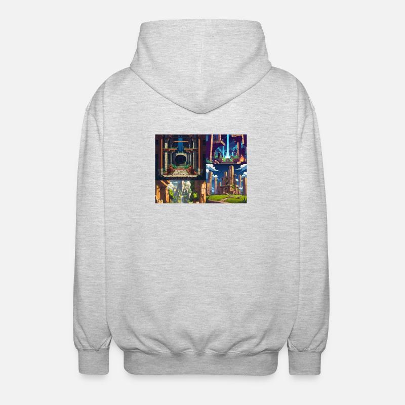 Nur noch eine Ebene - Unisex Kapuzenjacke - Hellgrau meliert