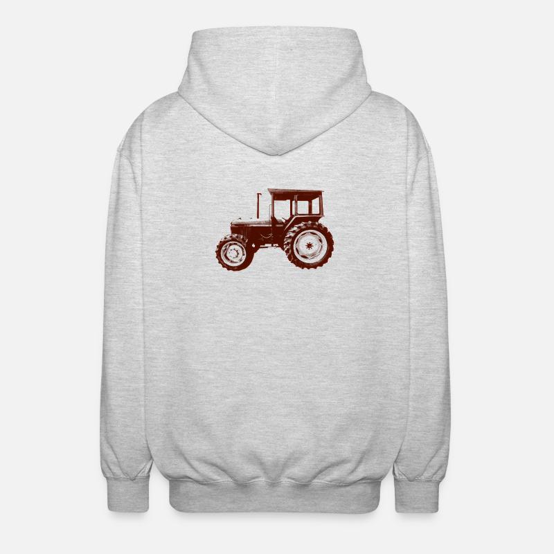 Tractor Builder - Unisex Hooded Jacket - light heather grey