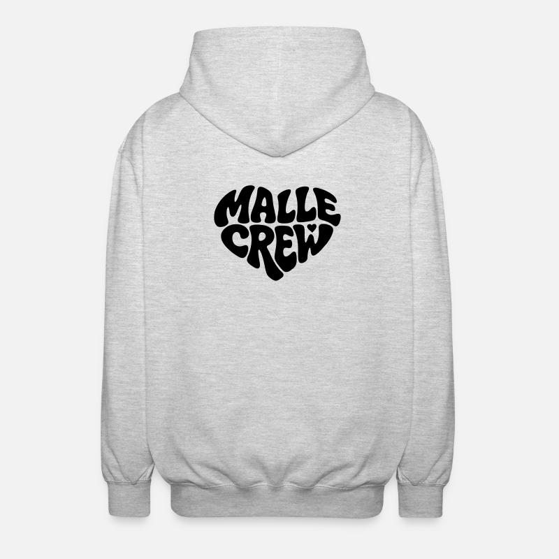 Malle Crew - Unisex Hooded Jacket - light heather grey