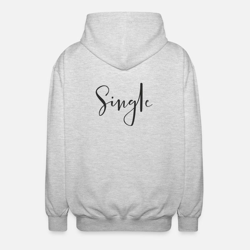 Single – Cooles Statement Textdesign - Unisex Kapuzenjacke - Hellgrau meliert