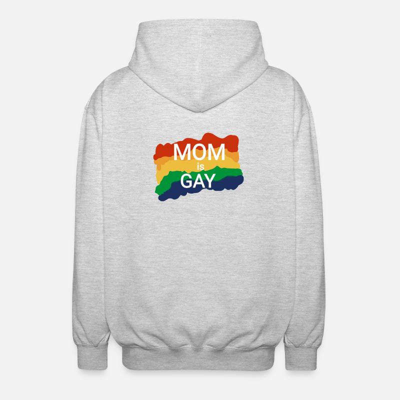 Lesbisch Mutter zum Mutterwürdigkeiten  - Unisex Kapuzenjacke - Hellgrau meliert