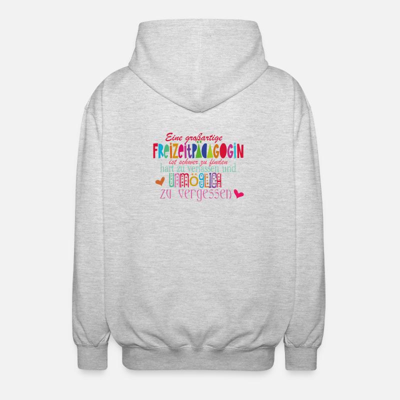 Freizeitpädagogin - Unisex Kapuzenjacke - Hellgrau meliert