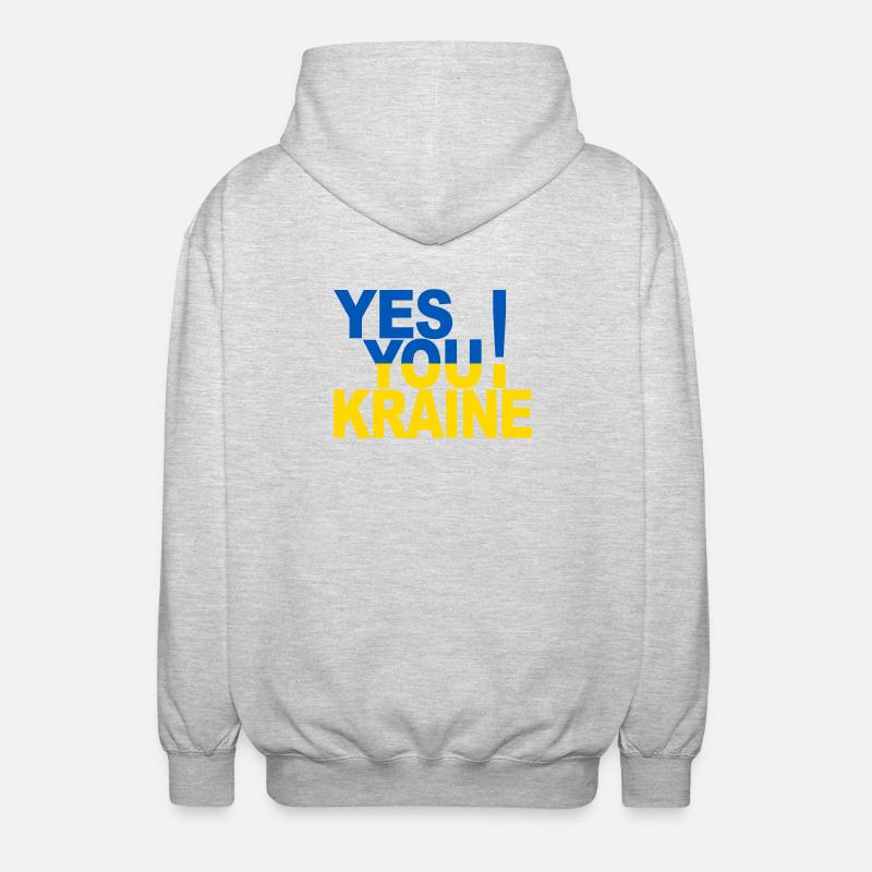 Yes Ukraine! - Veste à capuche unisexe - gris clair chiné