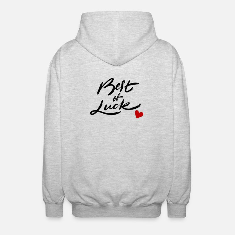 Bonne chance - Veste à capuche unisexe - gris clair chiné