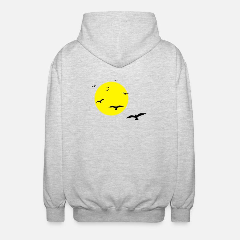 Abendflug - Unisex Kapuzenjacke - Hellgrau meliert
