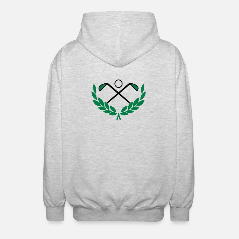 Golf Logo - Unisex Kapuzenjacke - Hellgrau meliert