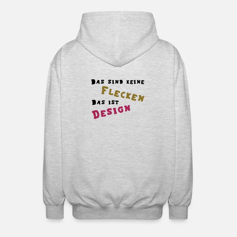 Flecken - Design - Unisex Kapuzenjacke - Hellgrau meliert