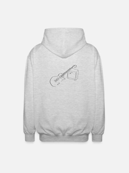E Gitarre - Unisex Kapuzenjacke - Hellgrau meliert