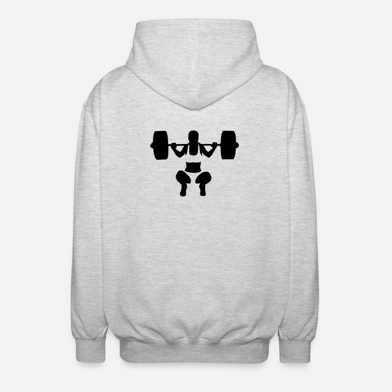 Gewichtheberin - Unisex Kapuzenjacke - Hellgrau meliert