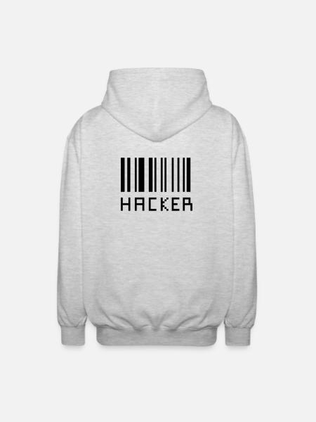 Hacker - Veste à capuche unisexe - gris clair chiné
