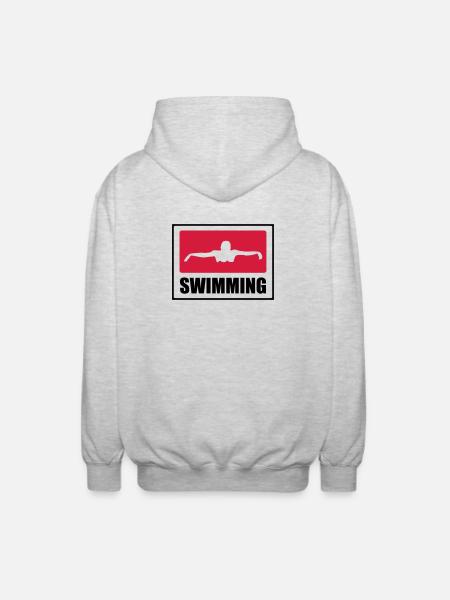 Swimming - Veste à capuche unisexe - gris clair chiné