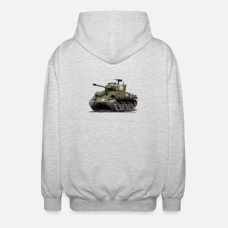 Sherman M4 - Unisex Kapuzenjacke - Hellgrau meliert
