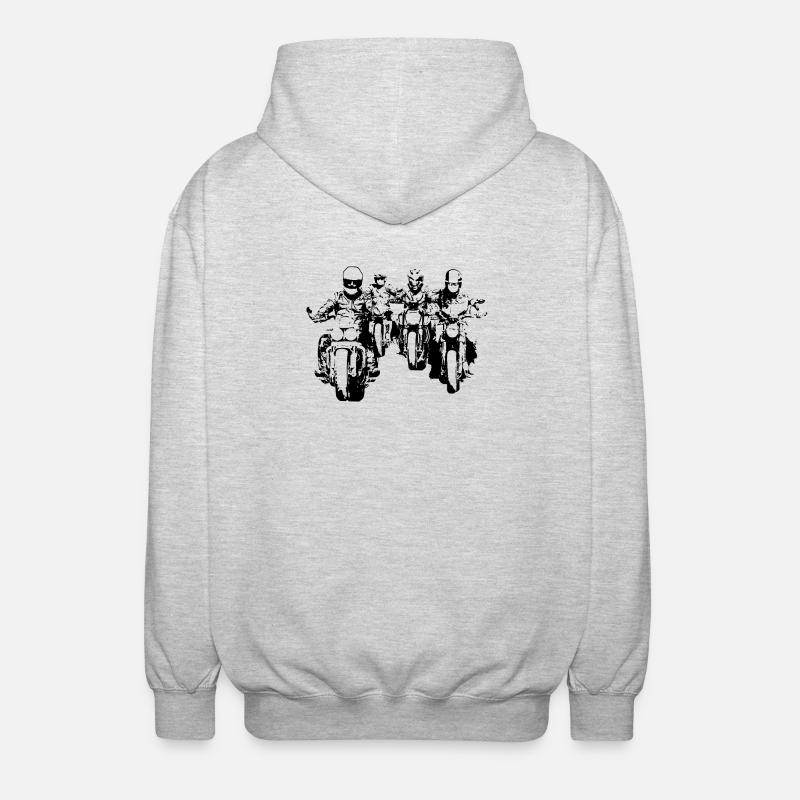 Bikergroup black - Unisex Hooded Jacket - light heather grey