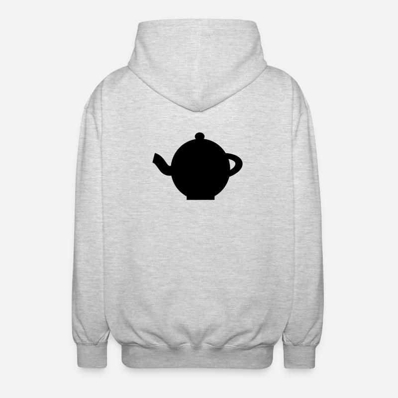 théière - Veste à capuche unisexe - gris clair chiné