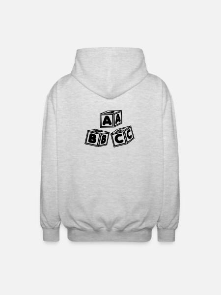 Blocs ABC - Veste à capuche unisexe - gris clair chiné