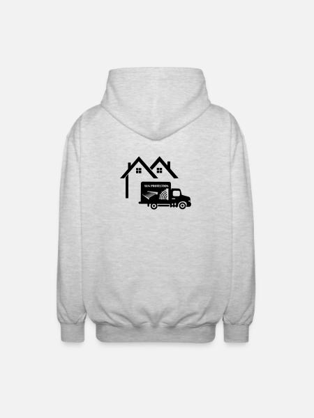 House truck blinds - Unisex Hooded Jacket - light heather grey