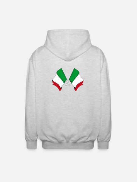 Flags of Italy crossed - Unisex Hooded Jacket - light heather grey