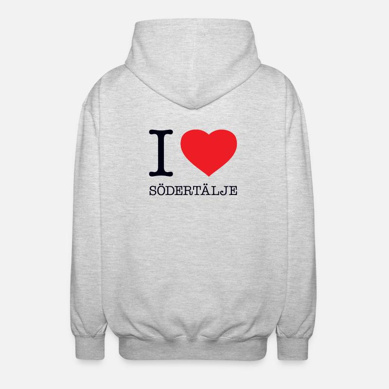 I LOVE SÖDERTÄLJE - Unisex Hooded Jacket - light heather grey