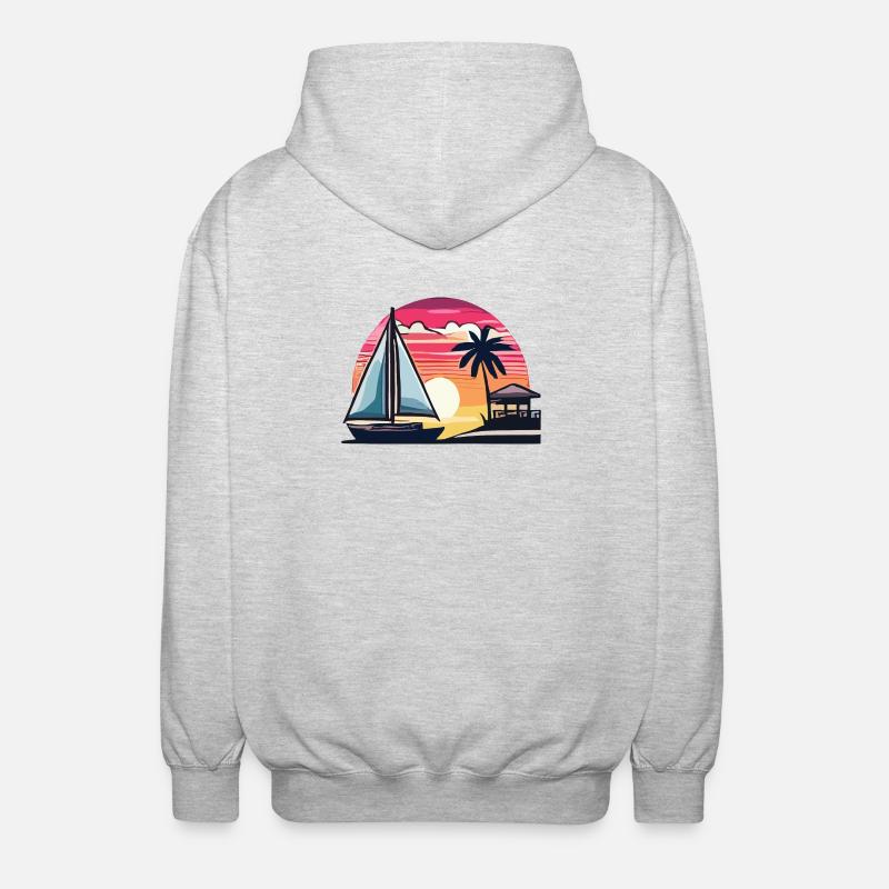 Sommerzeit - Unisex Kapuzenjacke - Hellgrau meliert