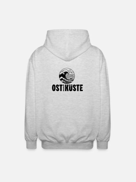 OstseeKueste Shirts 04 - Unisex Kapuzenjacke - Hellgrau meliert