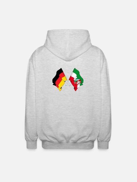 Flag Germany, North Rhine Westphalia - Unisex Hooded Jacket - light heather grey
