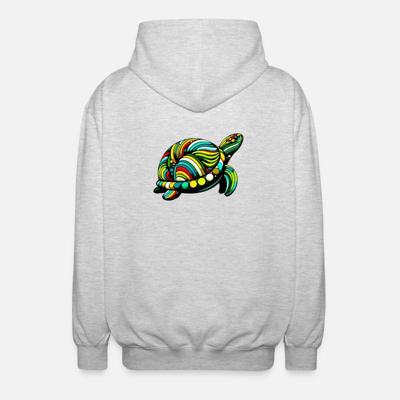 Schildkröte - Unisex Kapuzenjacke - Hellgrau meliert